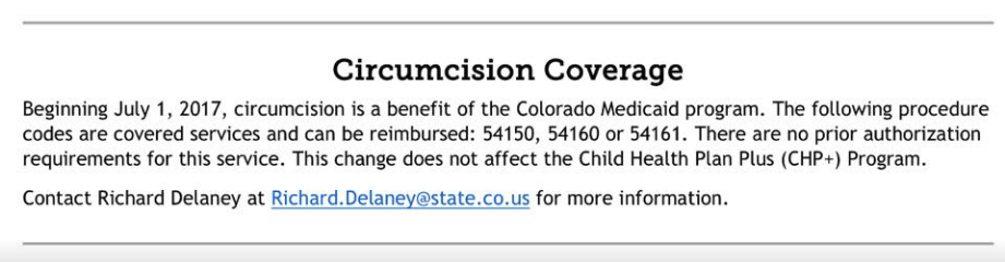Colorado Medicaid Policy